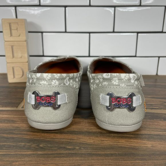 BOBS from Skechers Plush Finger Paint Slip On Shoes Taupe Canvas 31327 Womens 6 - Picture 4 of 10